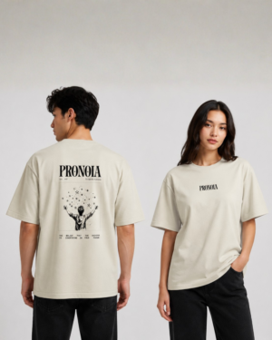 PRONOIA Off-White Unisex Oversized Tee