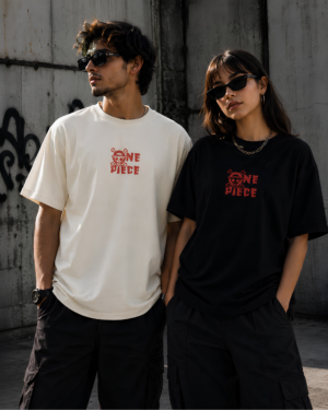 One Piece Skull Unisex Oversized Tee